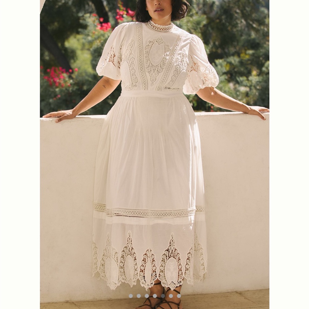 NWT Anthropologie White Lace Maxi Dress
